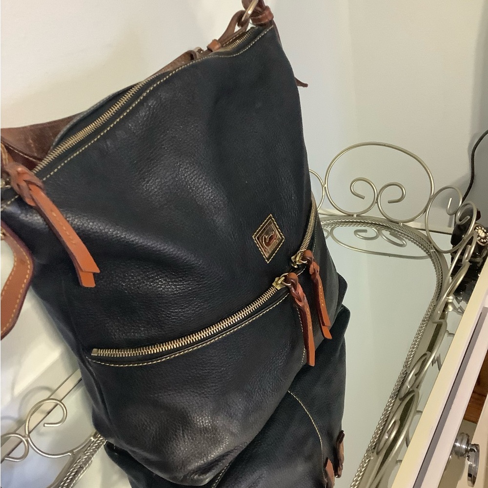Dooney & Bourke Black and Brown Leather tote bag